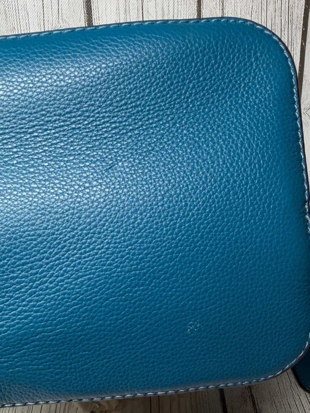 PRE LOVED Kate Spade Bucket Bag & Card Wallet Bundle Pebble Leather Dark Peaco - Picture 10 of 15